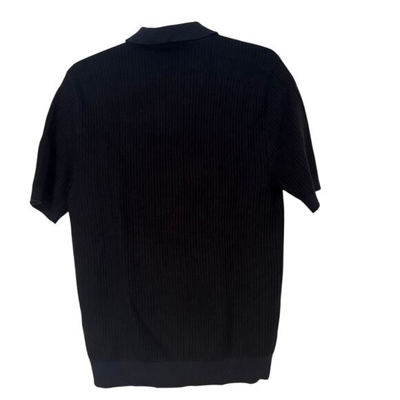 NWT Madewell Tuck-Stitch Button-Up Sweater Polo Navy Black Size XS - Picture 7 of 7